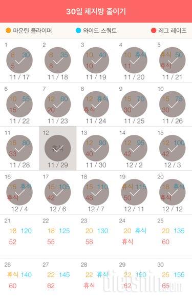 30일 체지방 줄이기 50일차 성공!