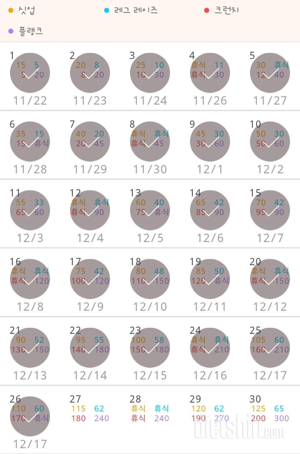 30일 복근 만들기 146일차 성공!