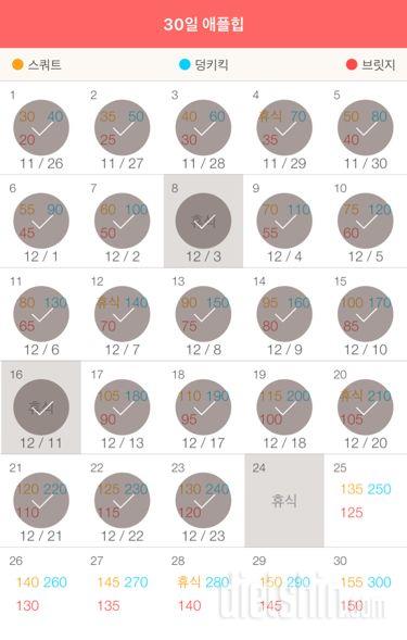 30일 애플힙 23일차 성공!