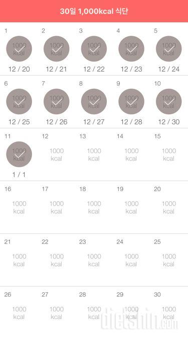 30일 1,000kcal 식단 41일차 성공!