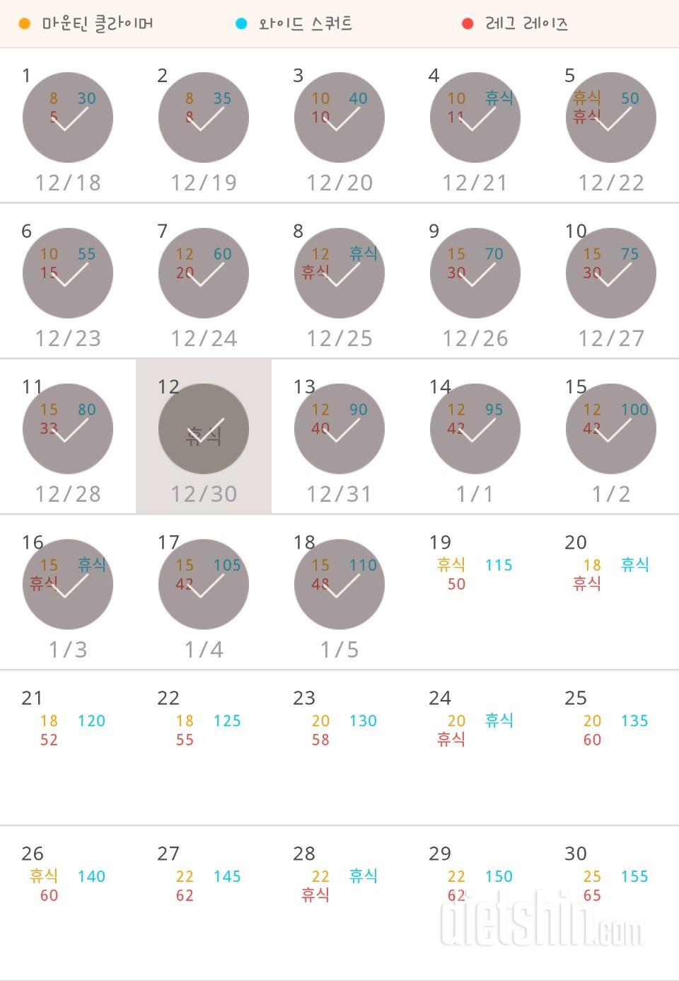 30일 체지방 줄이기 18일차 성공!