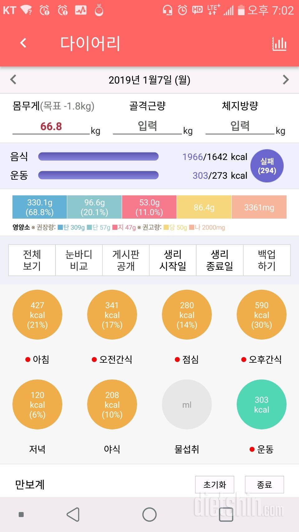 1월7일 식사운동