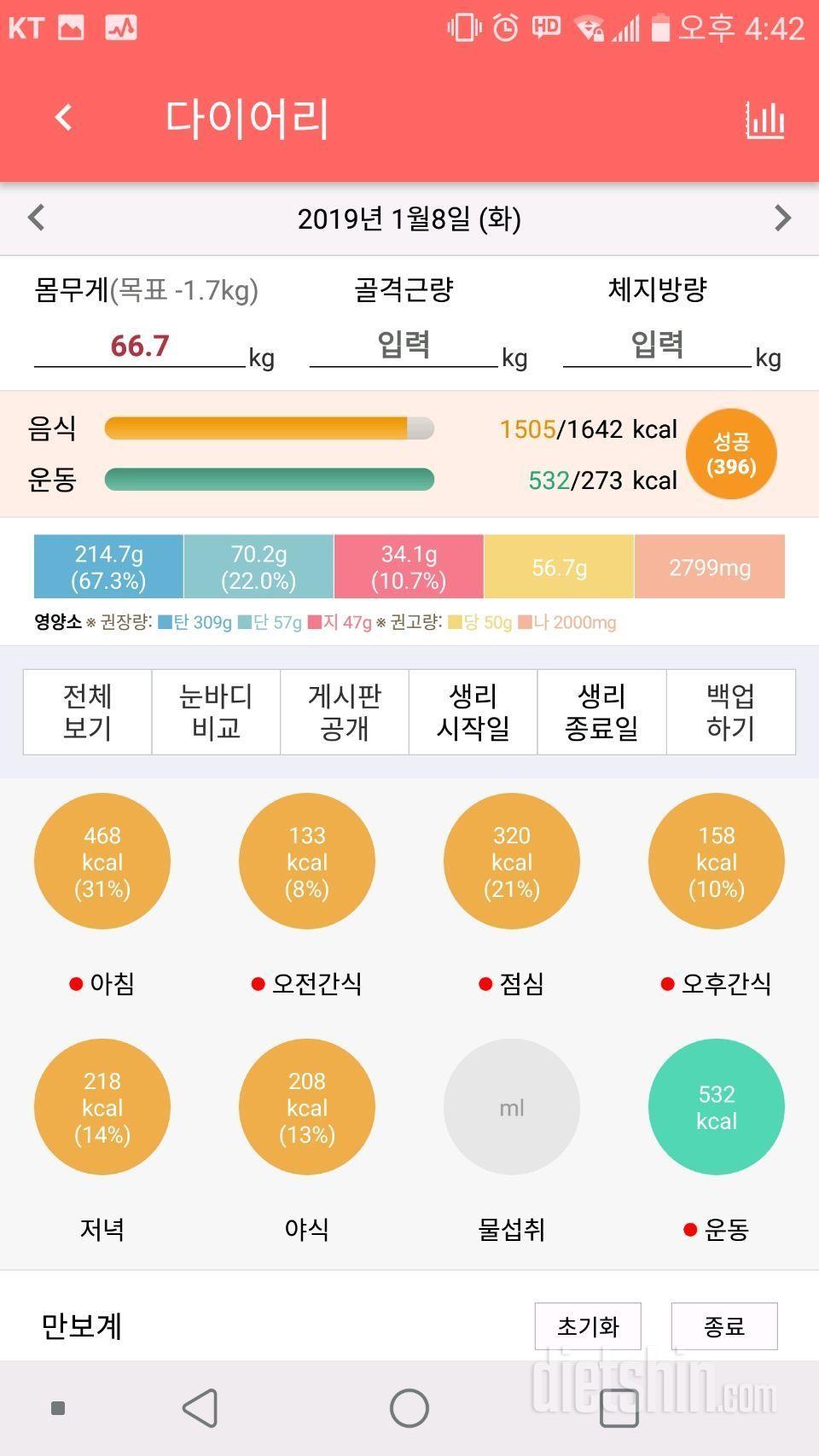 1월8일 식사운동