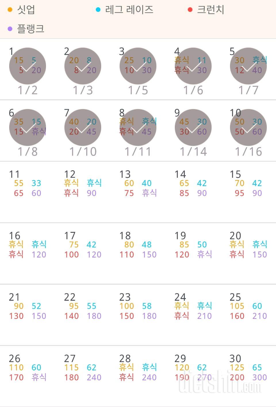 30일 복근 만들기 100일차 성공!