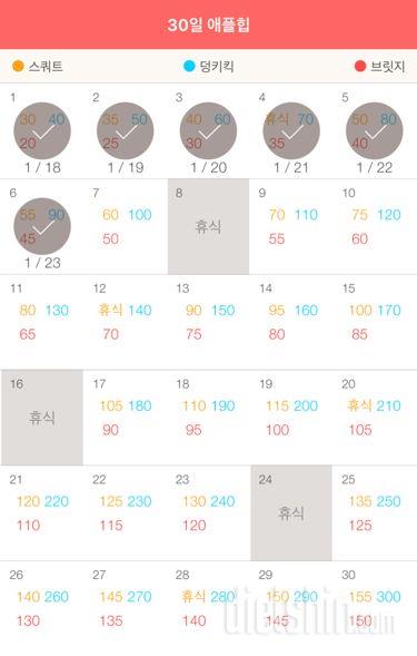 30일 애플힙 66일차 성공!