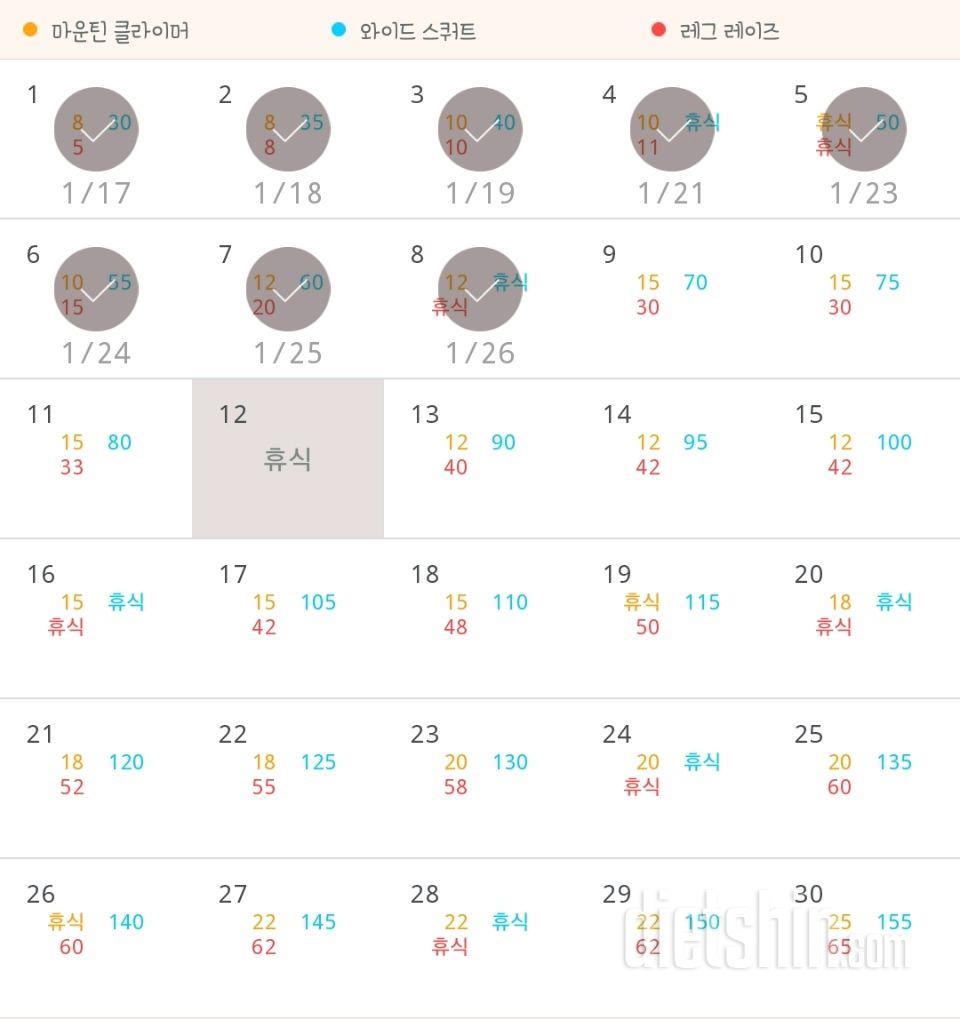 30일 체지방 줄이기 8일차 성공!