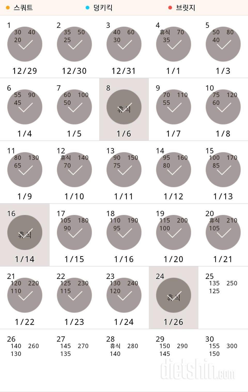 30일 애플힙 24일차 성공!