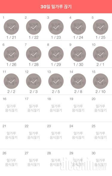 30일 밀가루 끊기 15일차 성공!