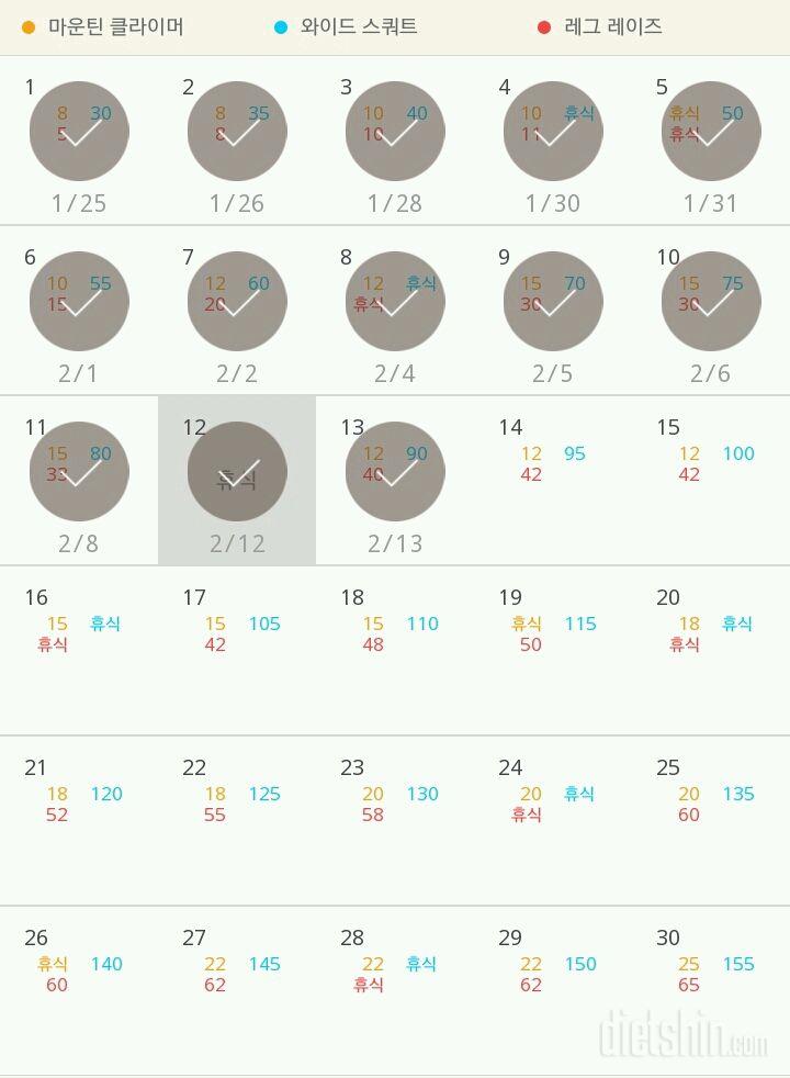 30일 체지방 줄이기 13일차 성공!