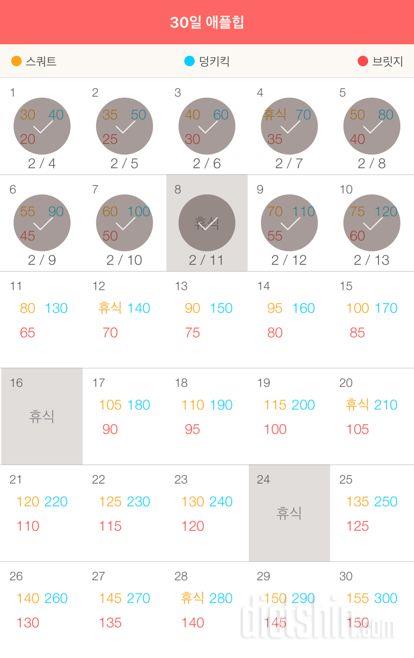 30일 애플힙 310일차 성공!