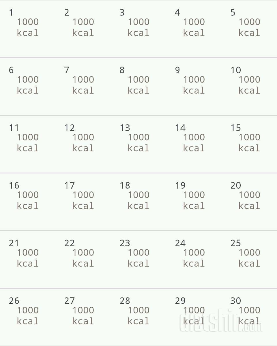 30일 1,000kcal 식단 121일차 성공!