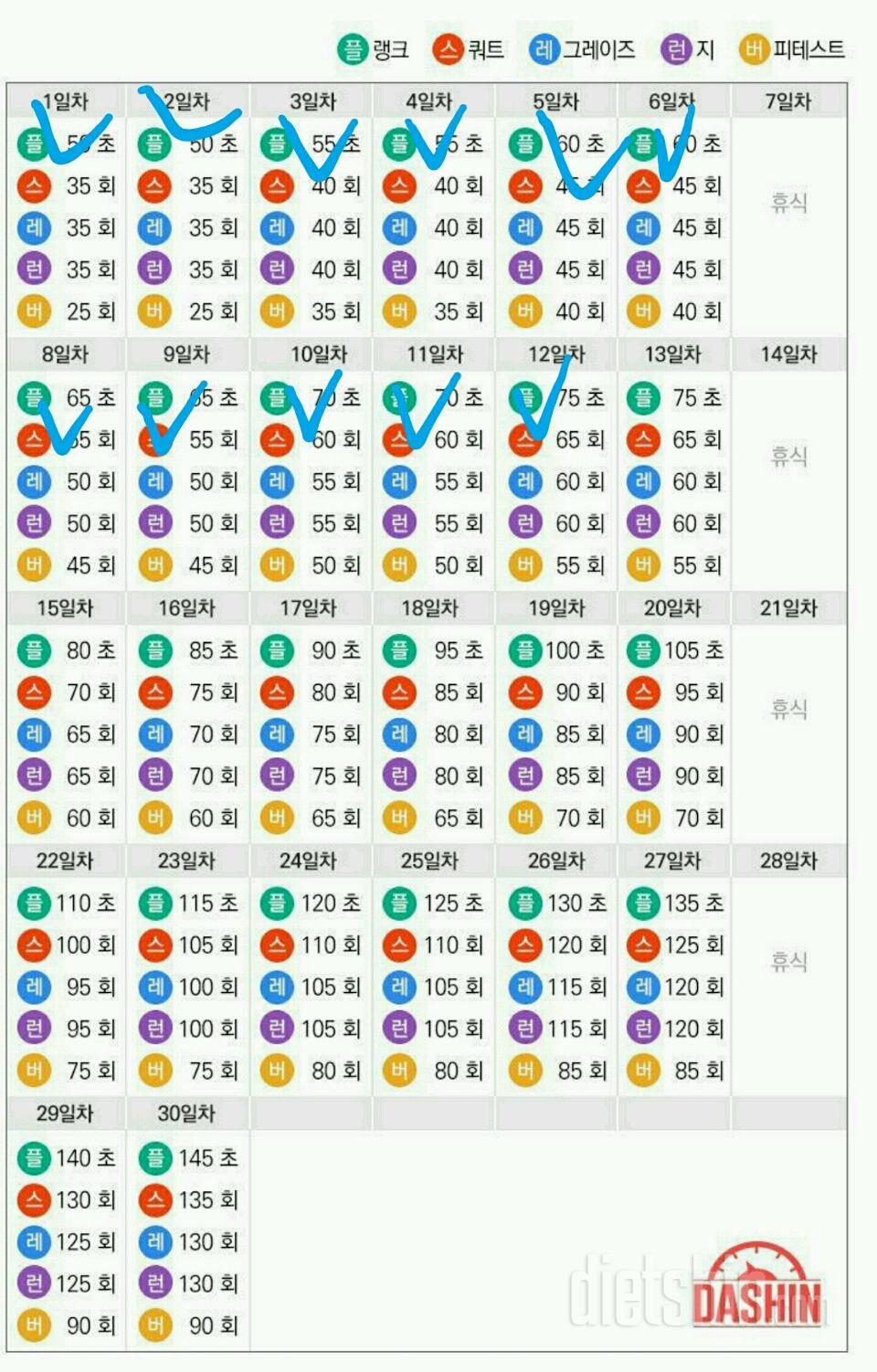 [다신 13기 운동 미션] 12일차