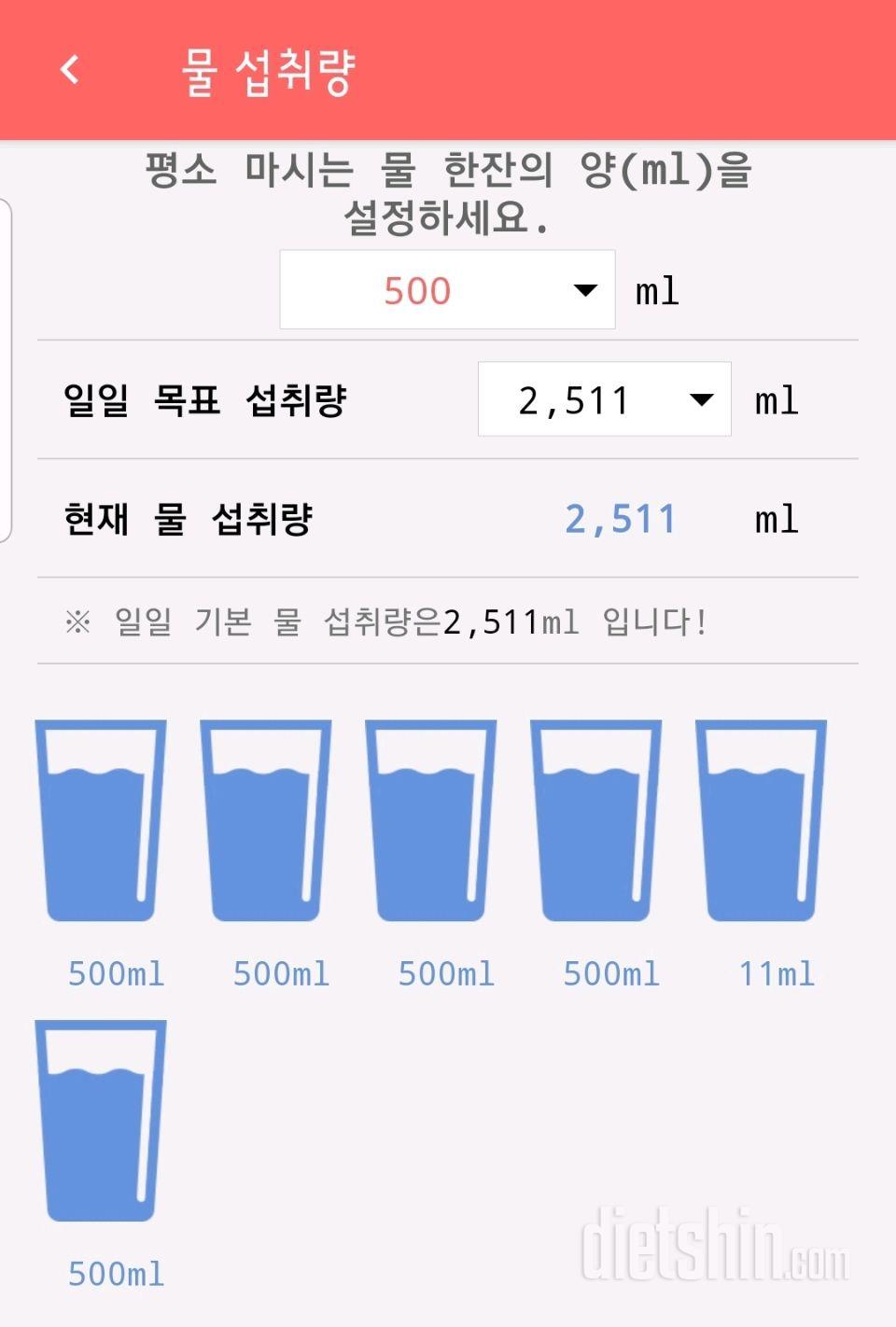 30일 하루 2L 물마시기 20일차 성공!