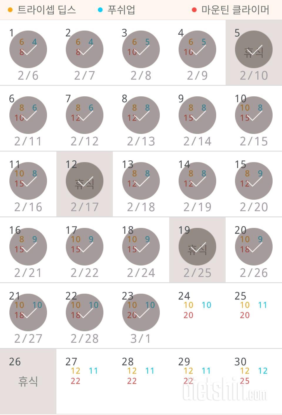 30일 슬림한 팔 113일차 성공!