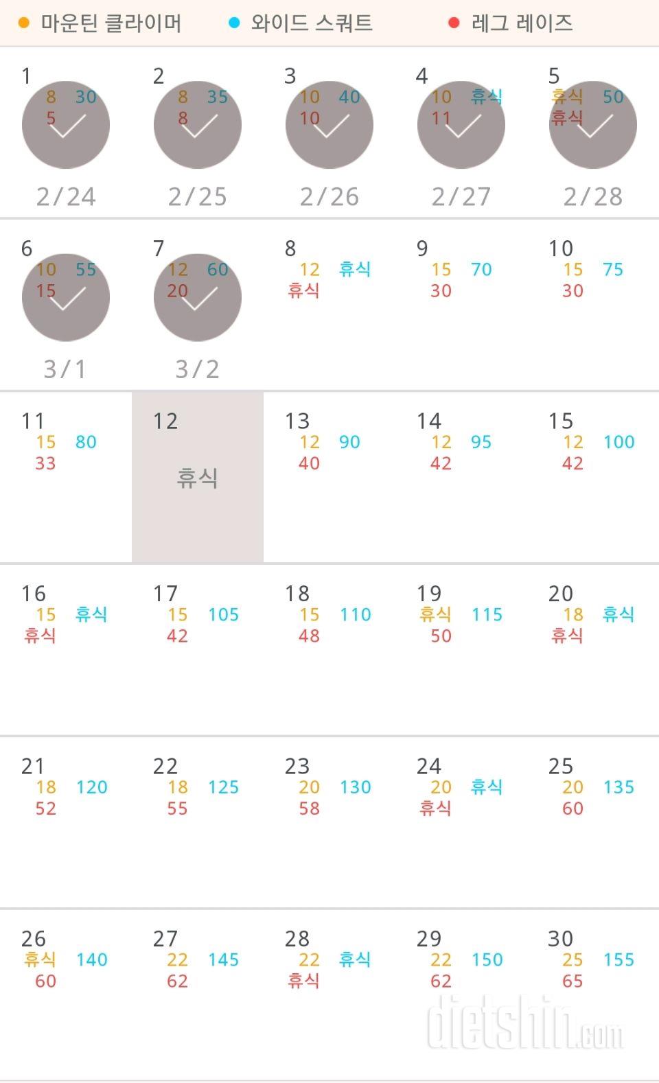 30일 체지방 줄이기 7일차 성공!