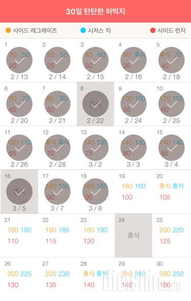 30일 탄탄한 허벅지 18일차 성공!