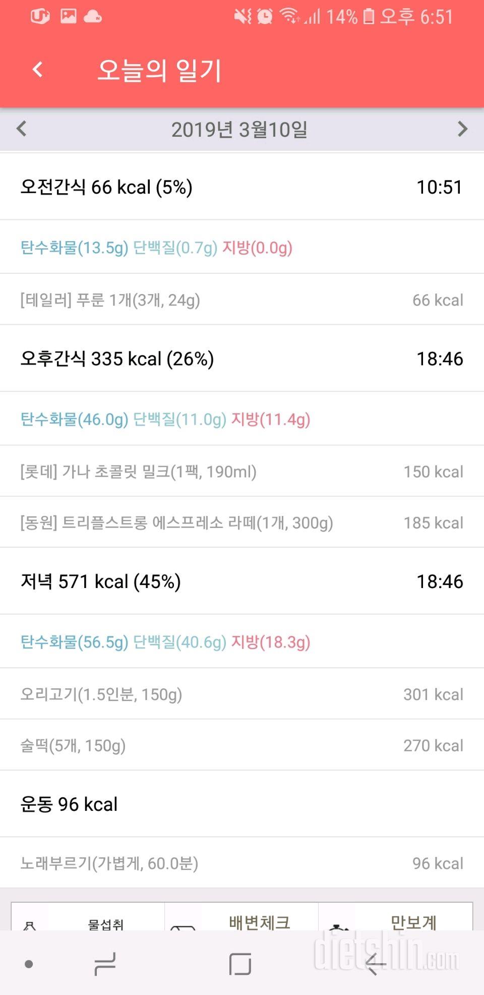 30일 밀가루 끊기 1일차 성공!