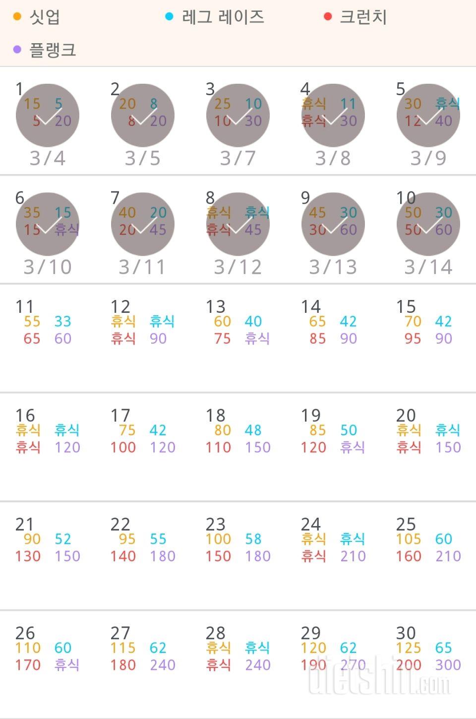 30일 복근 만들기 40일차 성공!