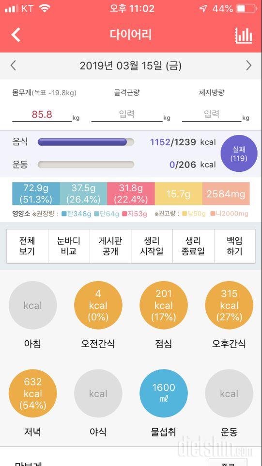 30일 야식끊기 2일차 성공!