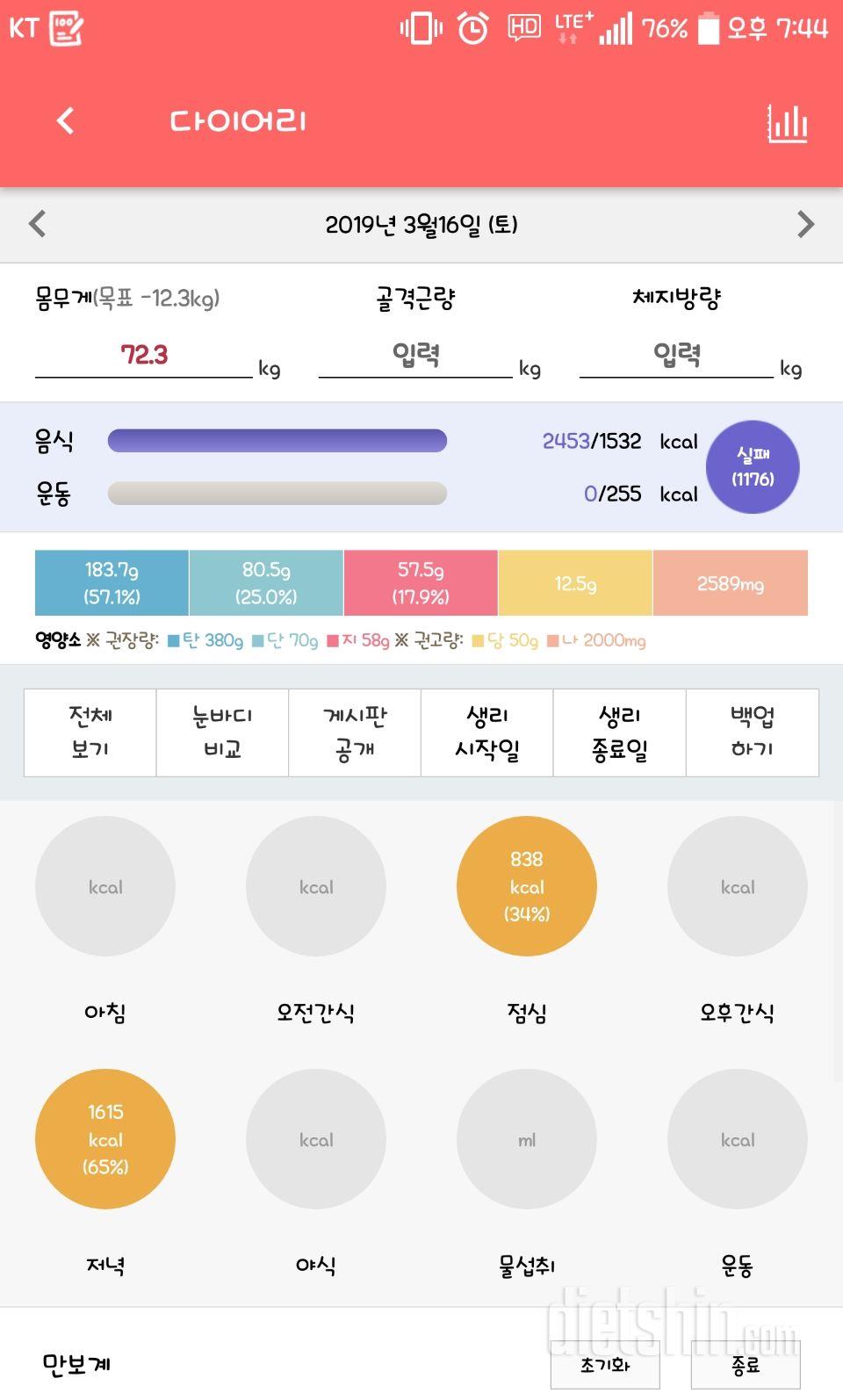 30일 야식끊기 12일차 성공!