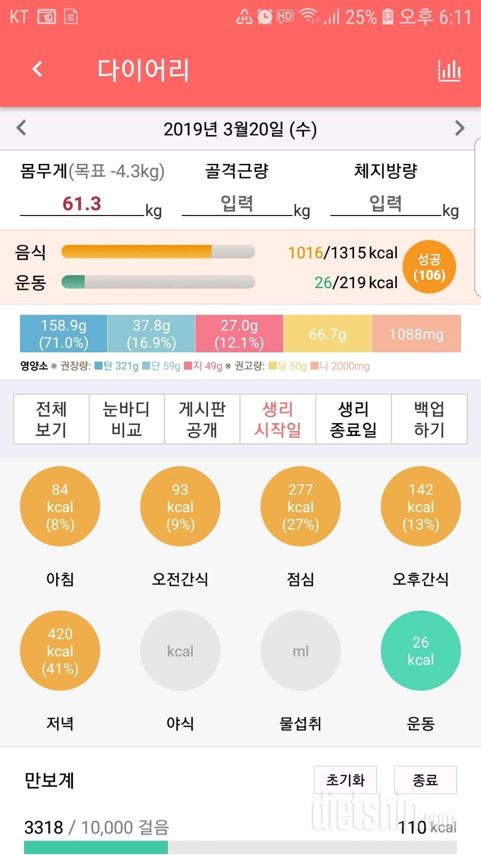 30일 야식끊기 1일차 성공!