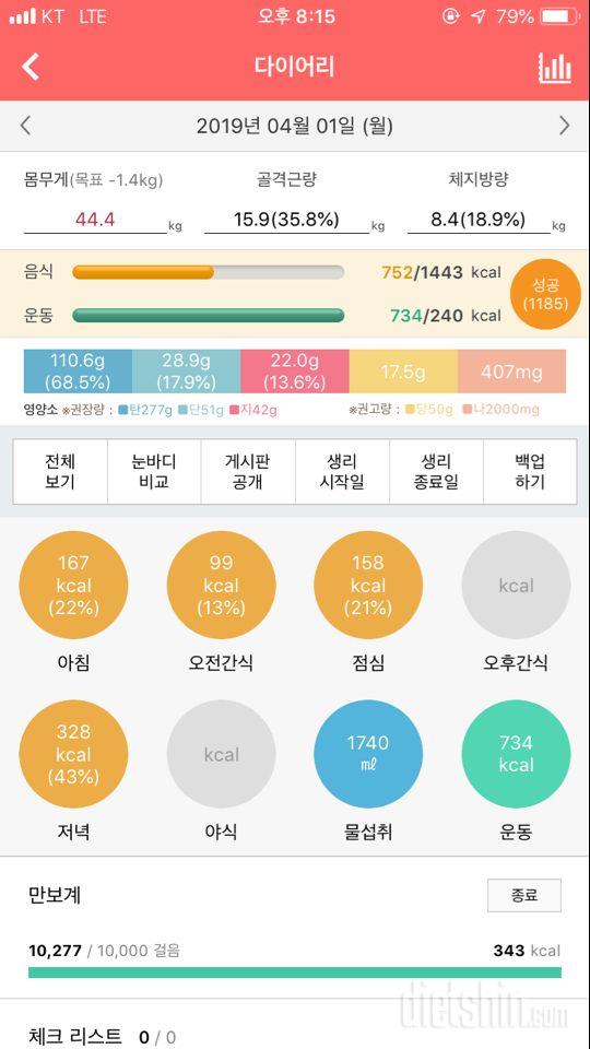 30일 당줄이기 44일차 성공!