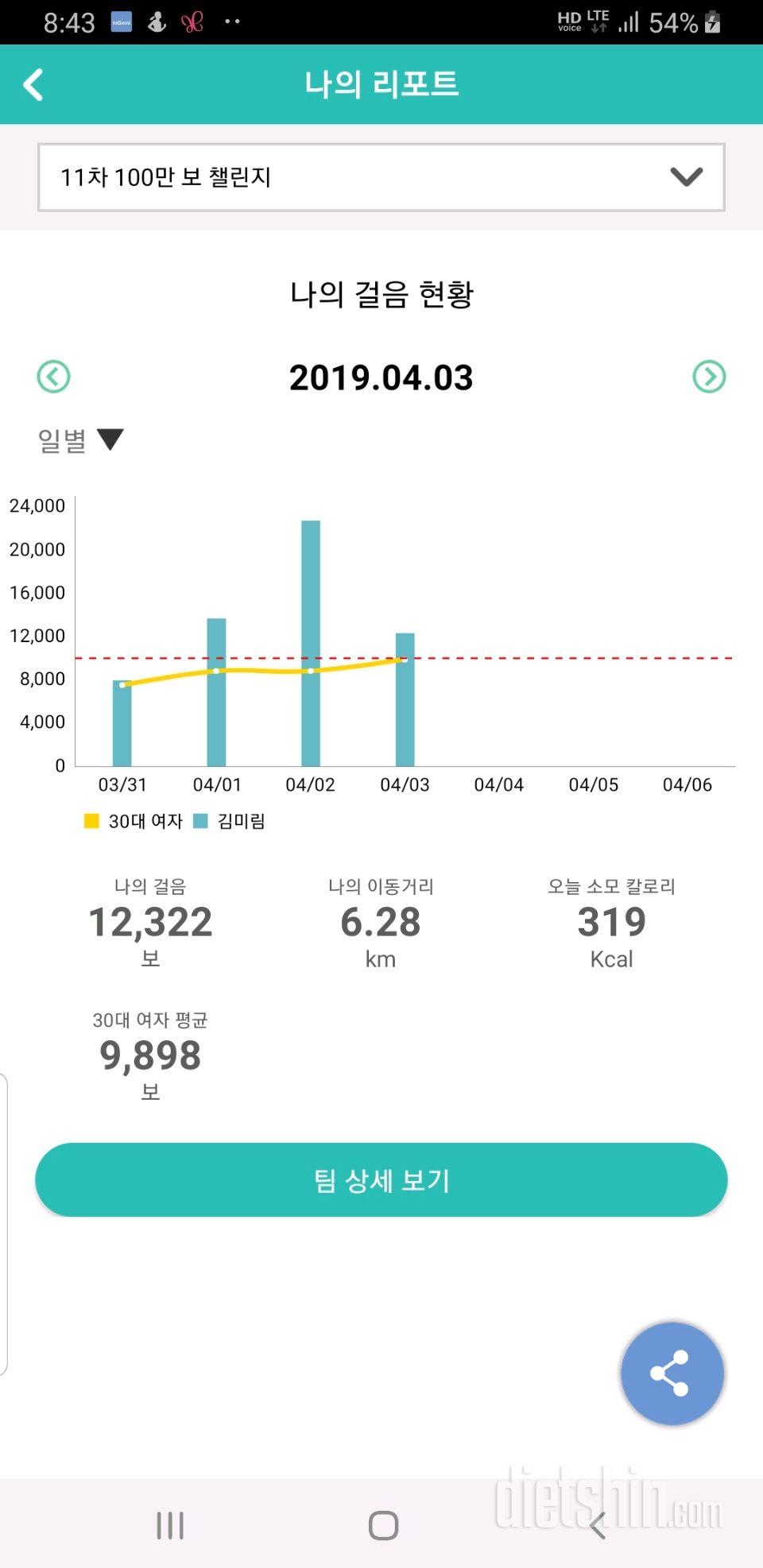 30일 만보 걷기 418일차 성공!