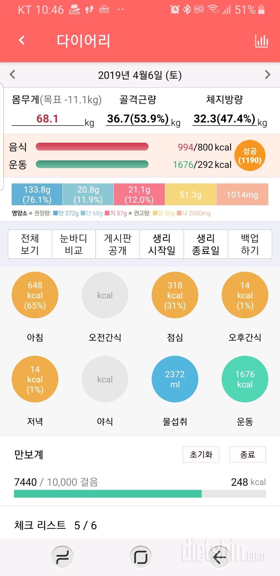 30일 야식끊기 4일차 성공!