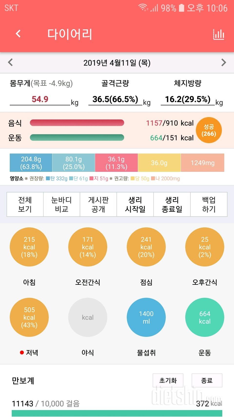 30일 당줄이기 14일차 성공!