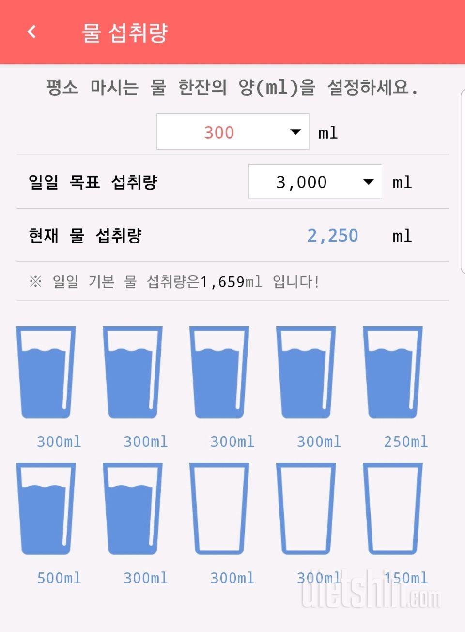 30일 하루 2L 물마시기 330일차 성공!