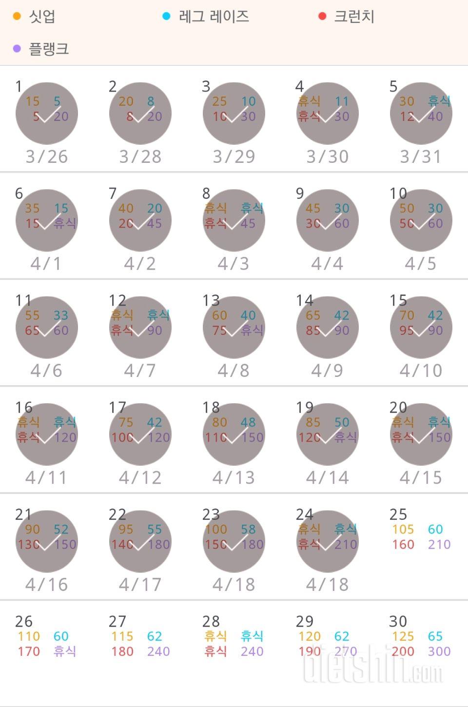 30일 복근 만들기 234일차 성공!