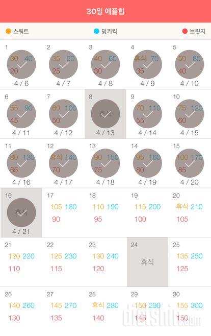 30일 애플힙 376일차 성공!