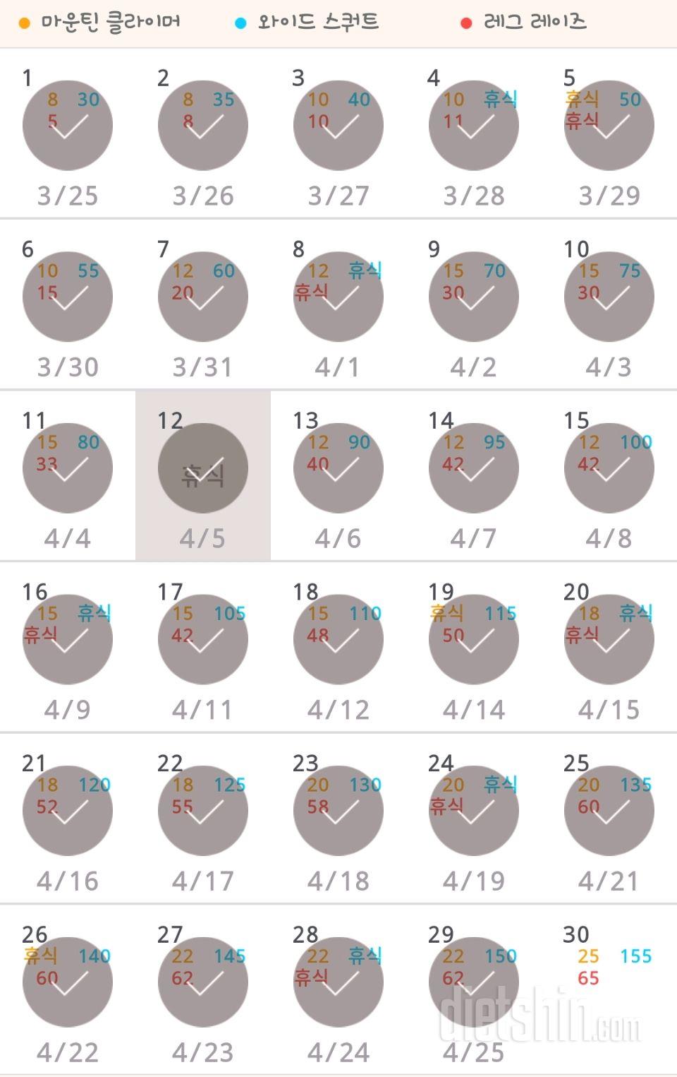 30일 체지방 줄이기 89일차 성공!