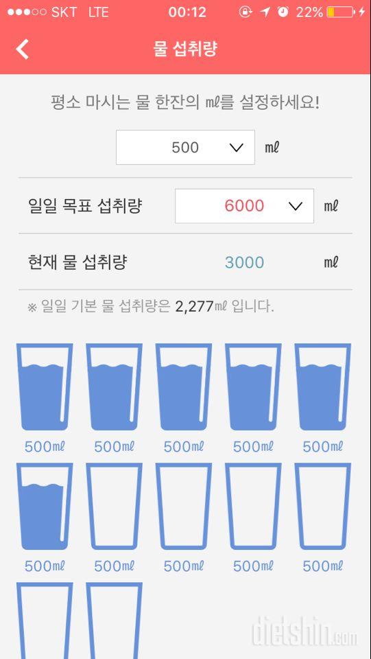 30일 하루 2L 물마시기 10일차 성공!