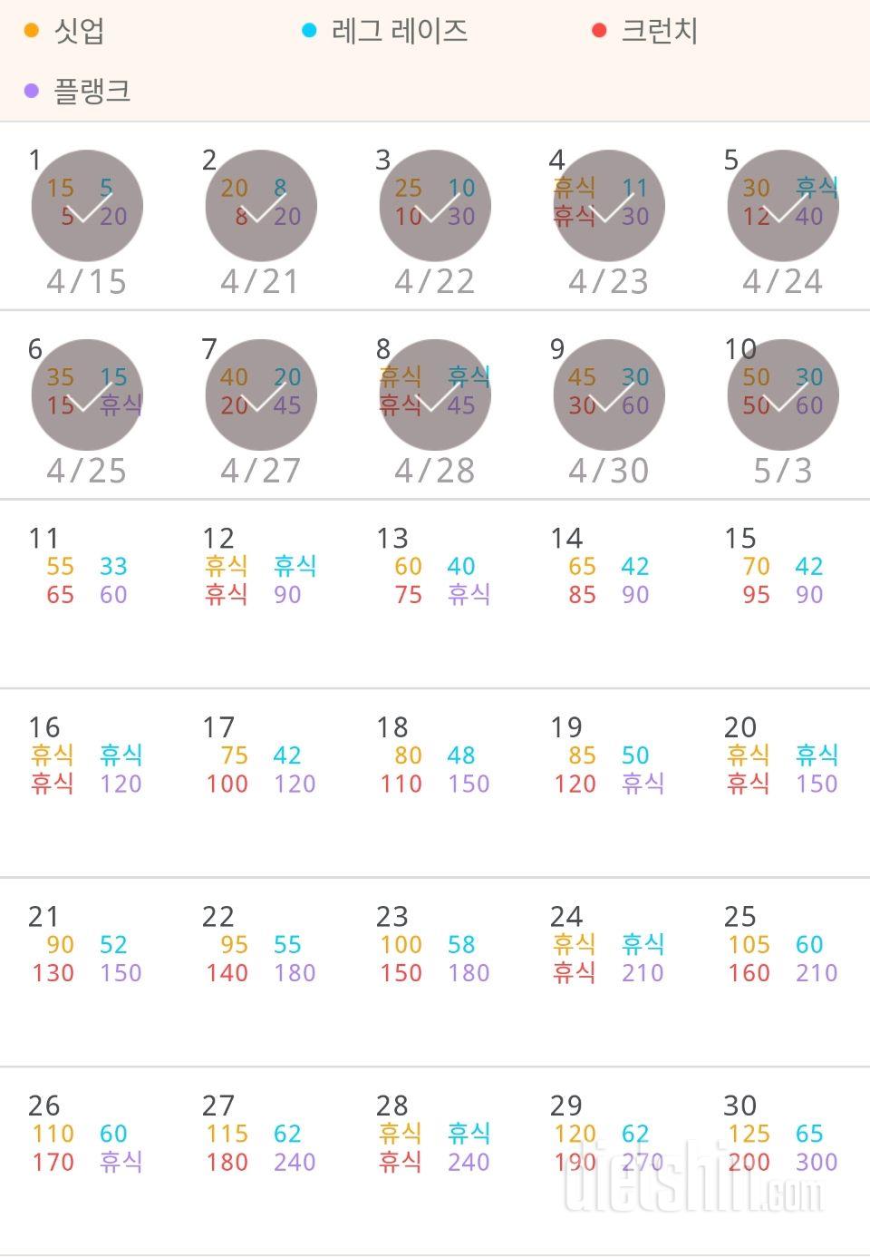 30일 복근 만들기 100일차 성공!