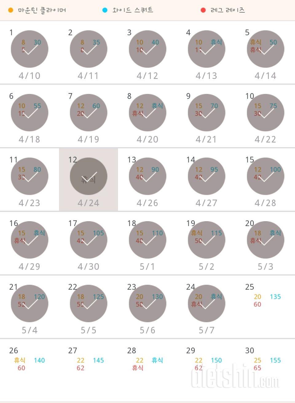 30일 체지방 줄이기 24일차 성공!