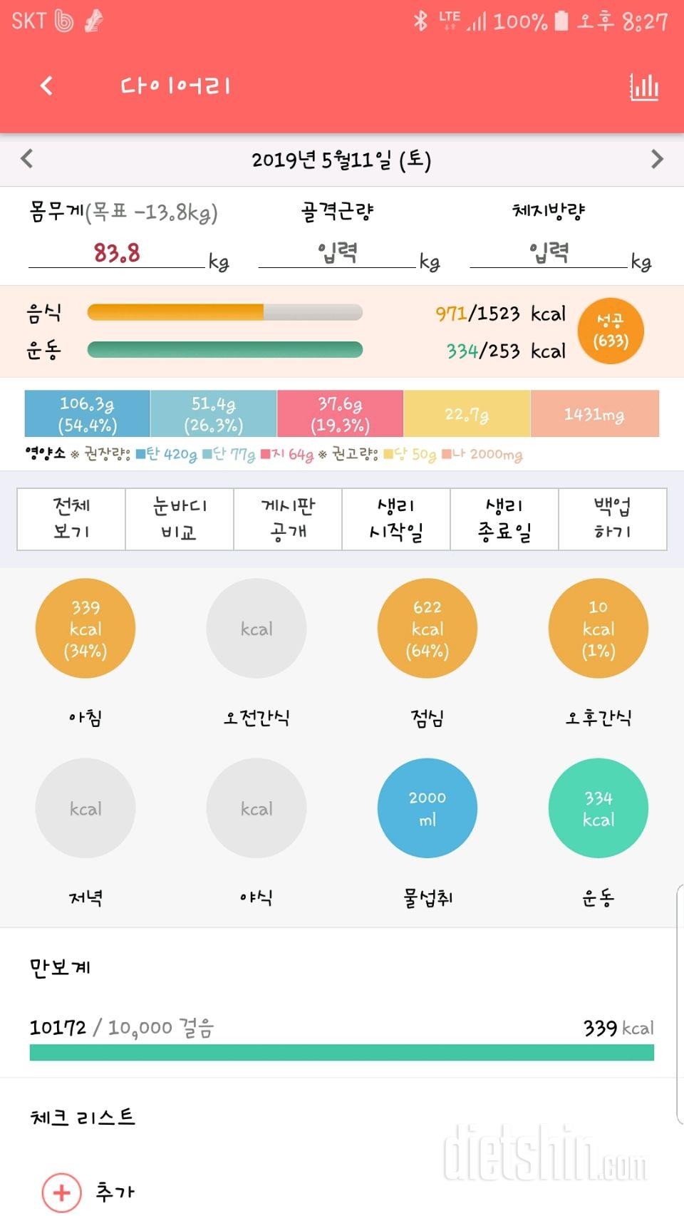 30일 밀가루 끊기 13일차 성공!