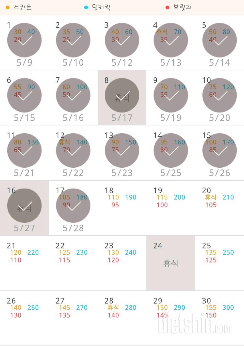 30일 애플힙 17일차 성공!