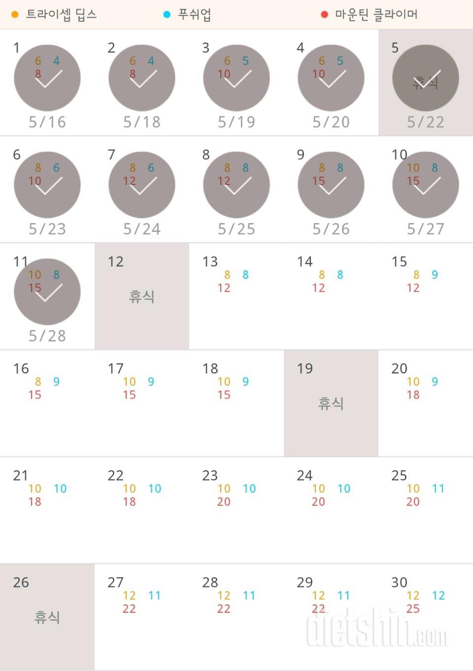 30일 슬림한 팔 71일차 성공!