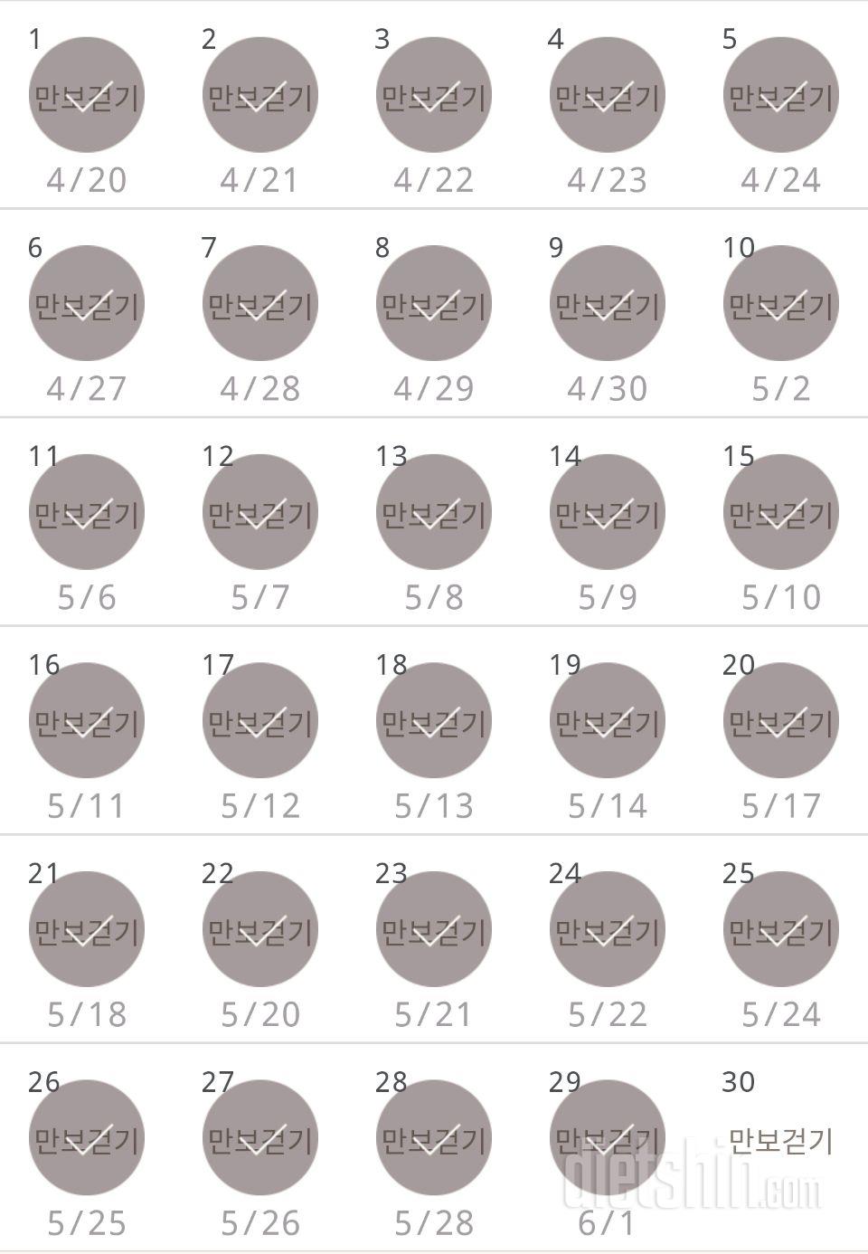 30일 만보 걷기 119일차 성공!