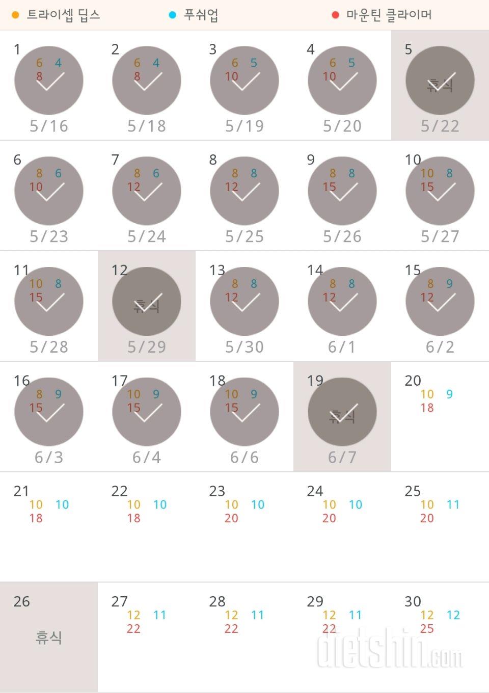 30일 슬림한 팔 79일차 성공!