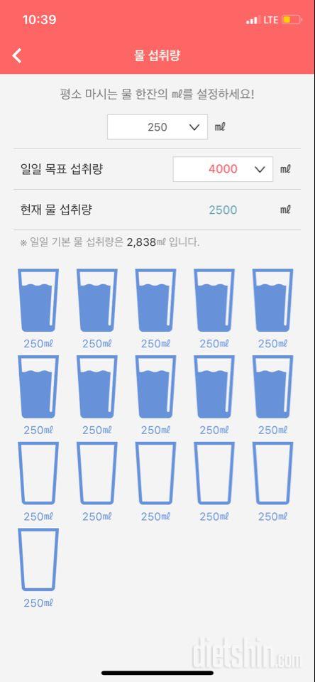 30일 하루 2L 물마시기 3일차 성공!