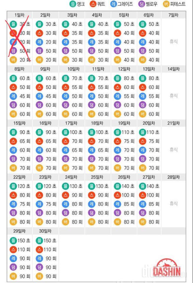 [다신 14기 운동 미션] 1일차