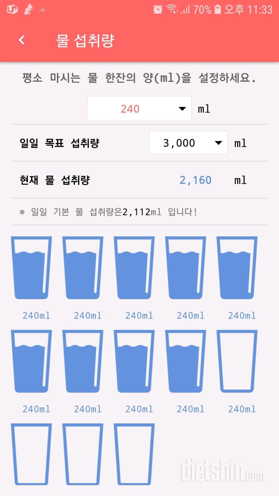 30일 하루 2L 물마시기 32일차 성공!