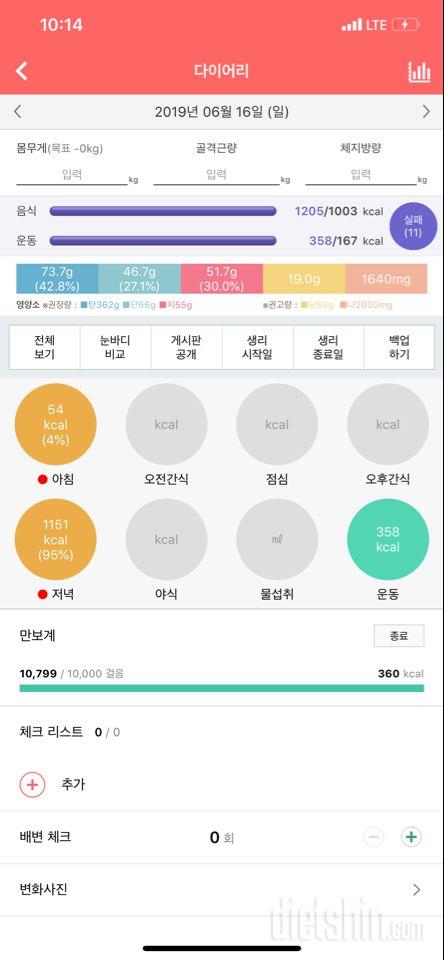 30일 당줄이기 7일차 성공!