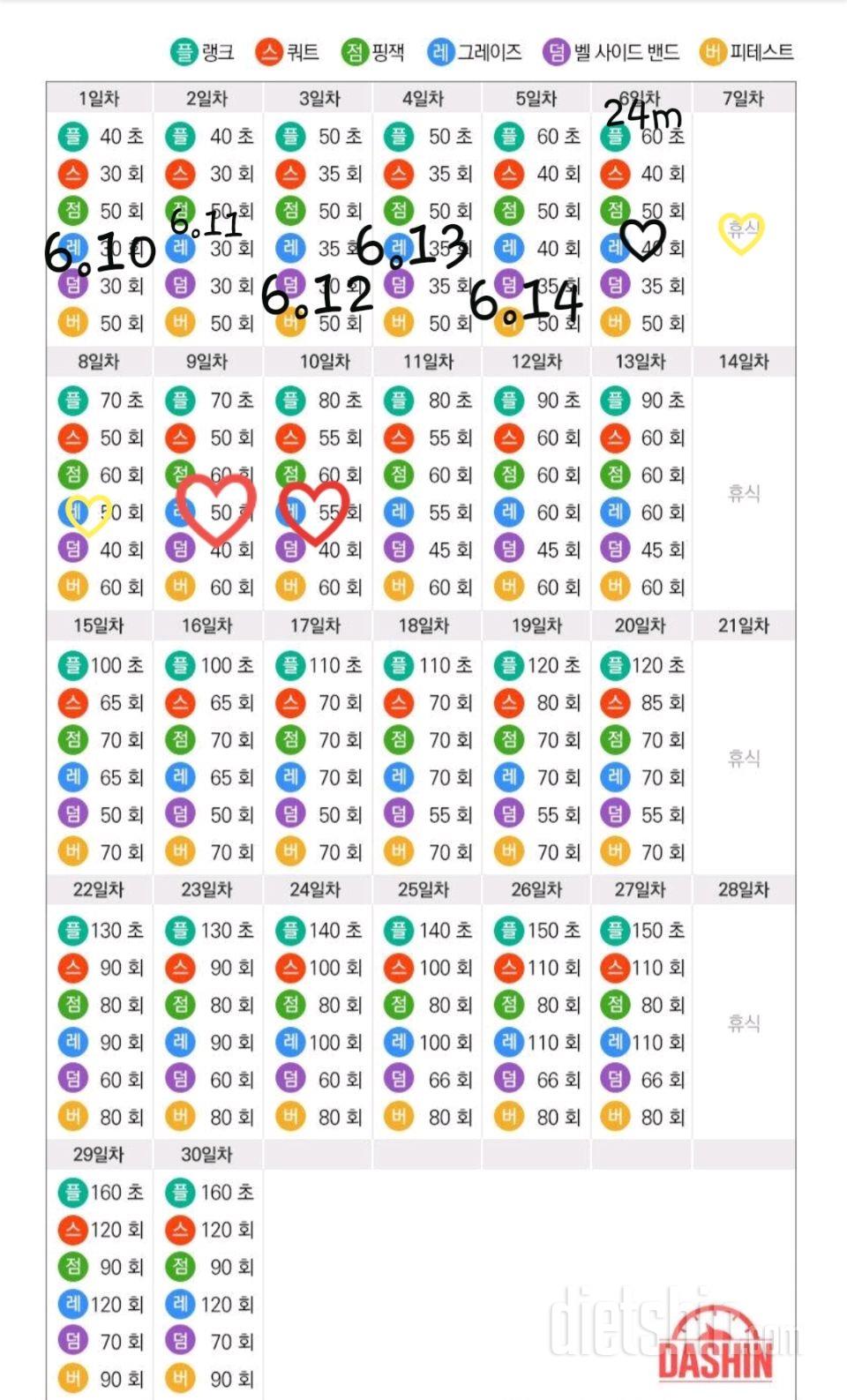 (다신14기운동미션) 10일차운동