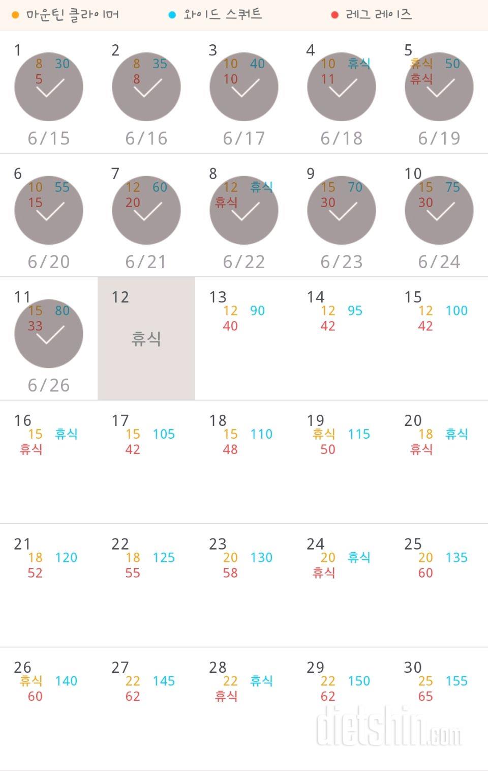 30일 체지방 줄이기 11일차 성공!