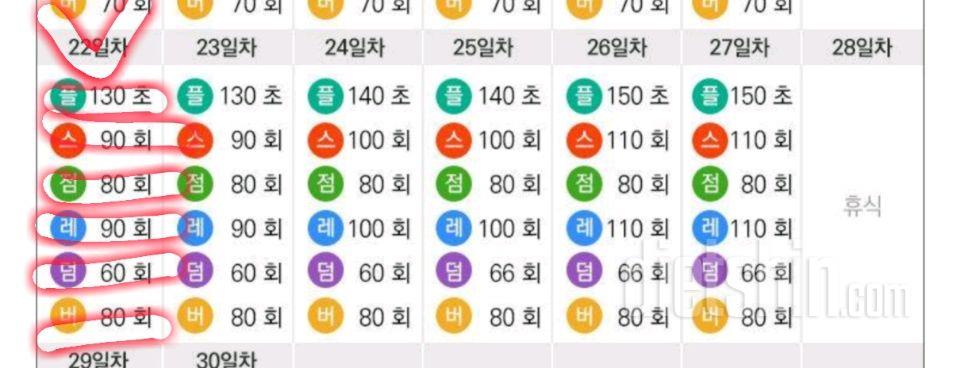 [다신 14기 운동 미션] 운동 22일차