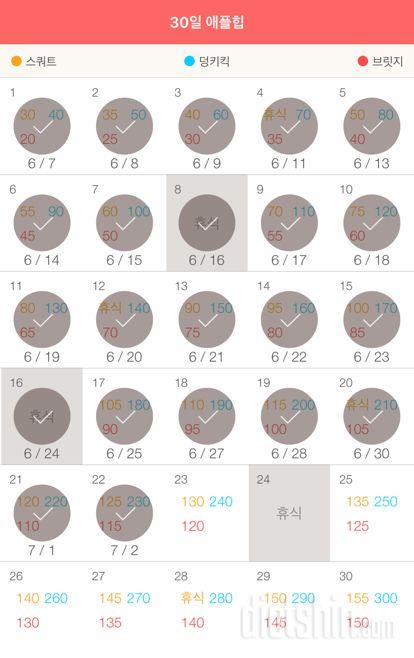 30일 애플힙 442일차 성공!