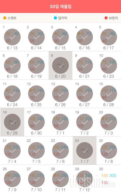 30일 애플힙 29일차 성공!